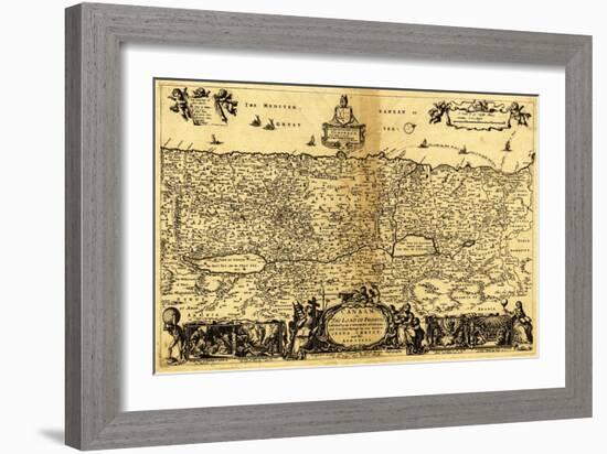 Palestine - Panoramic Map-Lantern Press-Framed Art Print