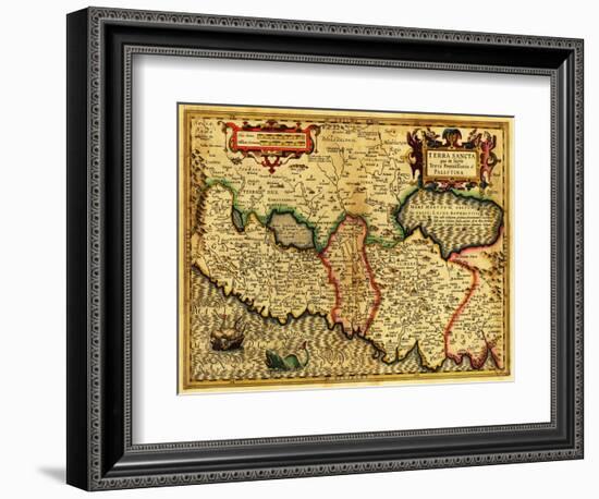 Palestine - Panoramic Map-Lantern Press-Framed Art Print