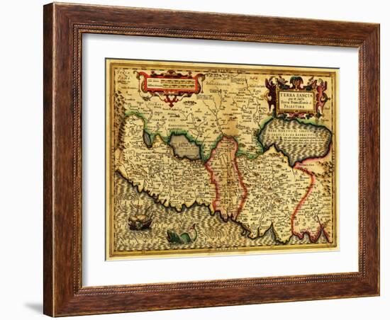 Palestine - Panoramic Map-Lantern Press-Framed Art Print