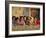 Palestinian Girls Giggle While Photographed Where Shell from an Israeli Gunboat Landed Earlier-null-Framed Photographic Print