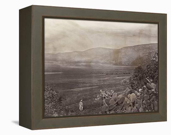 Palestinian Man Looks out over Plains-null-Framed Premier Image Canvas