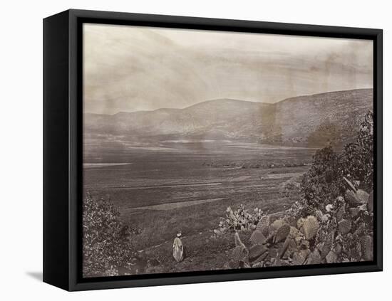 Palestinian Man Looks out over Plains-null-Framed Premier Image Canvas