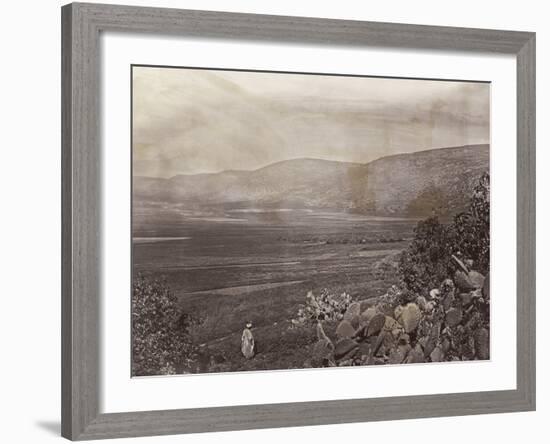 Palestinian Man Looks out over Plains-null-Framed Photographic Print