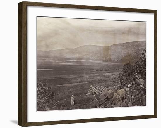 Palestinian Man Looks out over Plains-null-Framed Photographic Print