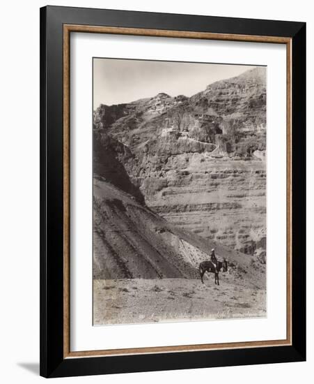 Palestinian Man on Donkey-null-Framed Photographic Print