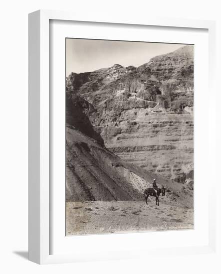 Palestinian Man on Donkey-null-Framed Photographic Print