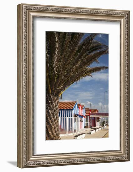 Palheiros' Typical Colorful Houses, Costa Nova, Aveiro, Portugal-Julie Eggers-Framed Photographic Print