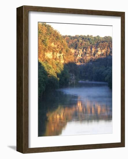 Palisades Mirrored on Kentucky River Against Sunset, Kentucky, USA-Adam Jones-Framed Photographic Print