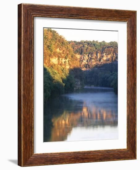 Palisades Mirrored on Kentucky River Against Sunset, Kentucky, USA-Adam Jones-Framed Photographic Print