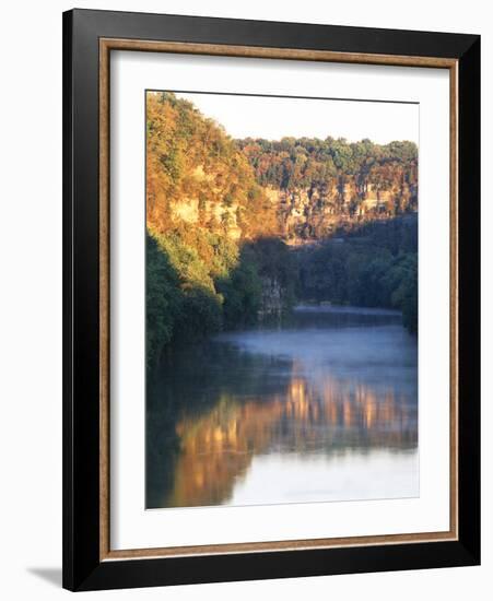 Palisades Mirrored on Kentucky River Against Sunset, Kentucky, USA-Adam Jones-Framed Photographic Print