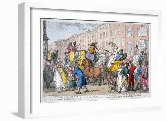 Pall Mall, 1807-Thomas Rowlandson-Framed Giclee Print