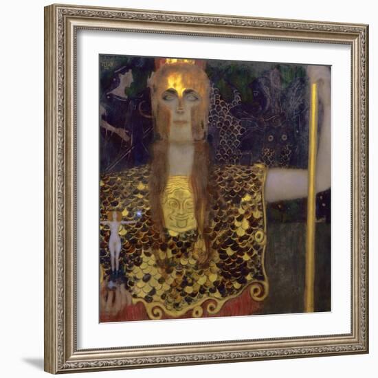 Pallas Athena, 1898-Gustav Klimt-Framed Giclee Print