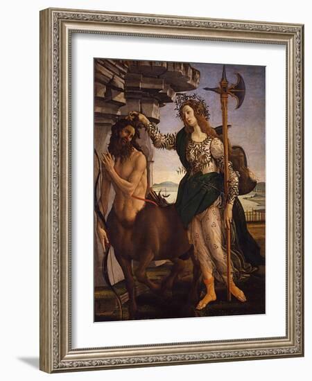 Pallas Athena and the Centaur, 1482-Sandro Botticelli-Framed Giclee Print