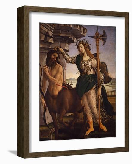 Pallas Athena and the Centaur, 1482-Sandro Botticelli-Framed Giclee Print