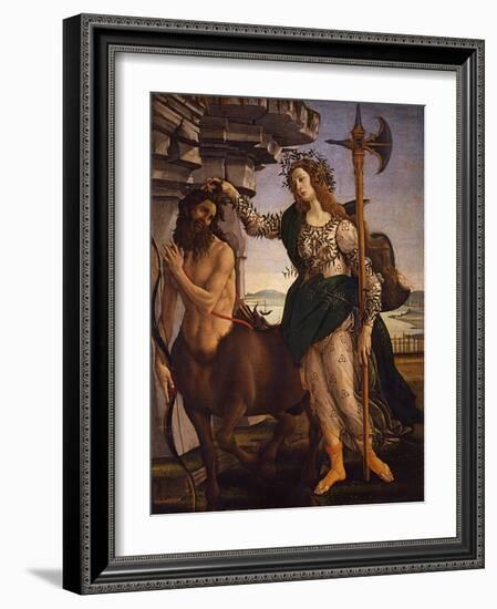 Pallas Athena and the Centaur, 1482-Sandro Botticelli-Framed Giclee Print