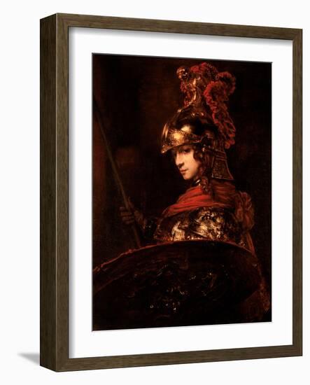 Pallas Athena Or, Armoured Figure, 1664-65-Rembrandt van Rijn-Framed Giclee Print