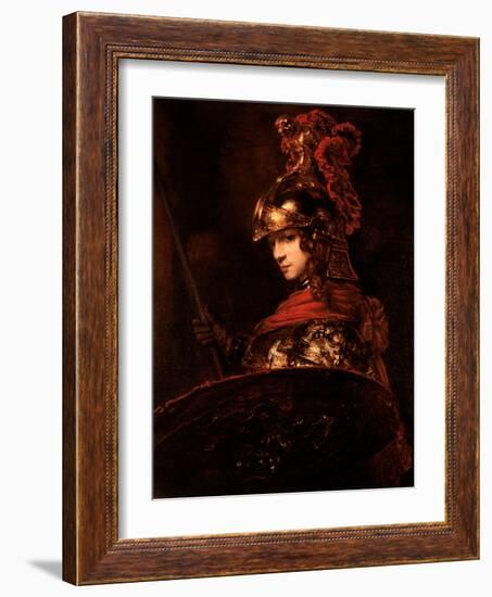 Pallas Athena Or, Armoured Figure, 1664-65-Rembrandt van Rijn-Framed Giclee Print