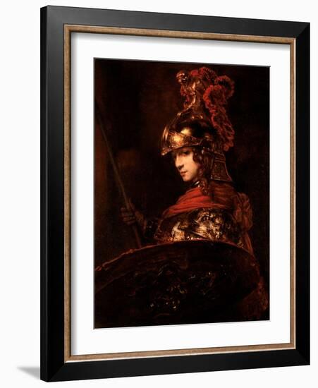 Pallas Athena Or, Armoured Figure, 1664-65-Rembrandt van Rijn-Framed Giclee Print