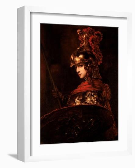 Pallas Athena Or, Armoured Figure, 1664-65-Rembrandt van Rijn-Framed Giclee Print