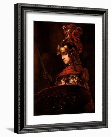 Pallas Athena Or, Armoured Figure, 1664-65-Rembrandt van Rijn-Framed Giclee Print