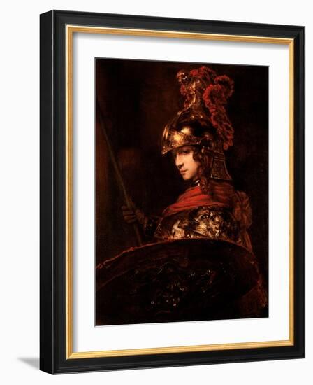 Pallas Athena Or, Armoured Figure, 1664-65-Rembrandt van Rijn-Framed Giclee Print