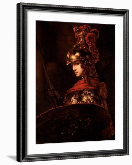 Pallas Athena Or, Armoured Figure, 1664-65-Rembrandt van Rijn-Framed Giclee Print