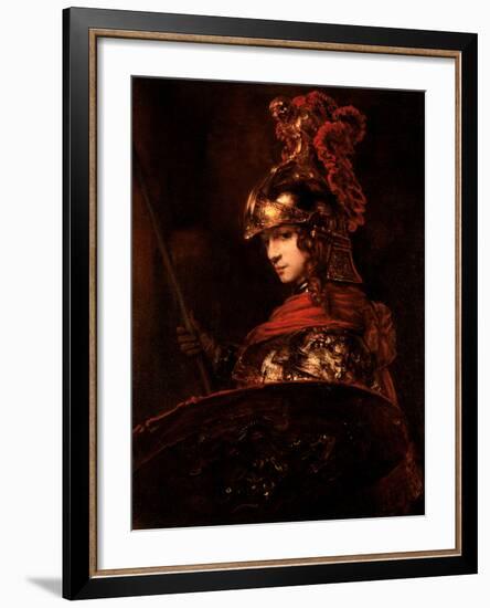 Pallas Athena Or, Armoured Figure, 1664-65-Rembrandt van Rijn-Framed Giclee Print