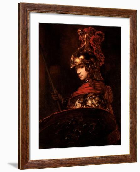 Pallas Athena Or, Armoured Figure, 1664-65-Rembrandt van Rijn-Framed Giclee Print