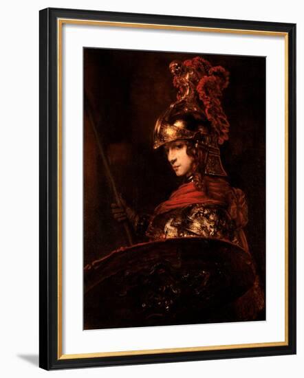 Pallas Athena Or, Armoured Figure, 1664-65-Rembrandt van Rijn-Framed Giclee Print
