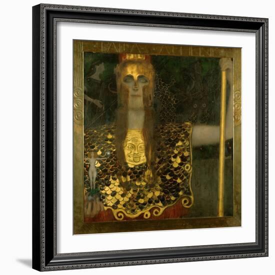 Pallas Athene. Oil on canvas (1898) 75 x 75 cm.-Gustav Klimt-Framed Giclee Print