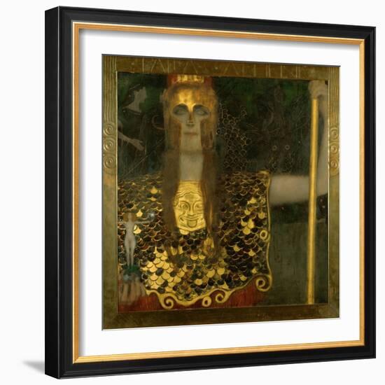 Pallas Athene. Oil on canvas (1898) 75 x 75 cm.-Gustav Klimt-Framed Giclee Print