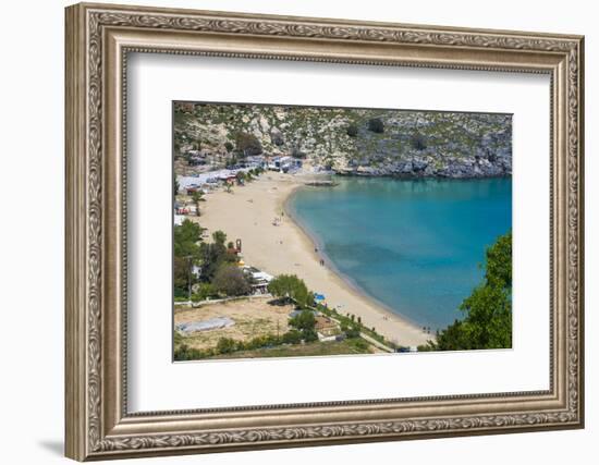 Pallas Beach in Lindos, Rhodes, Dodecanese Islands, Greek Islands, Greece, Europe-Michael Runkel-Framed Photographic Print