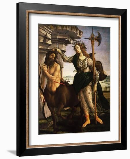 Pallas or Minerva and the Centaur c.1480-Sandro Botticelli-Framed Giclee Print