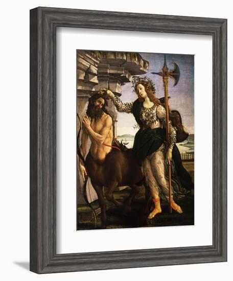 Pallas or Minerva and the Centaur c.1480-Sandro Botticelli-Framed Giclee Print