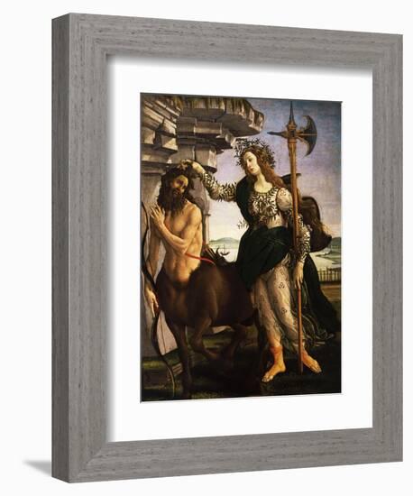 Pallas or Minerva and the Centaur c.1480-Sandro Botticelli-Framed Giclee Print