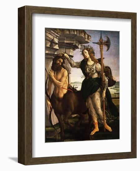 Pallas or Minerva and the Centaur c.1480-Sandro Botticelli-Framed Giclee Print