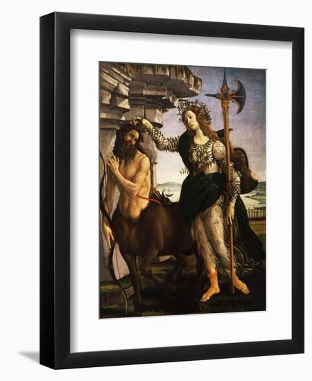 Pallas or Minerva and the Centaur c.1480-Sandro Botticelli-Framed Giclee Print