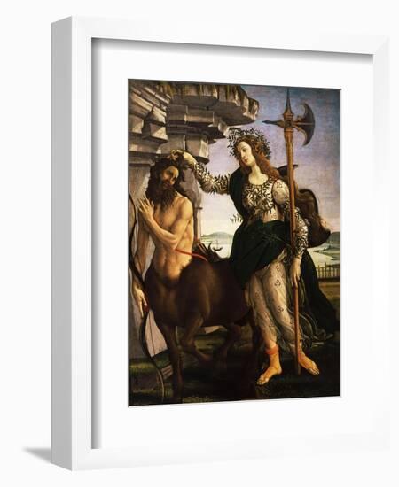 Pallas or Minerva and the Centaur c.1480-Sandro Botticelli-Framed Giclee Print