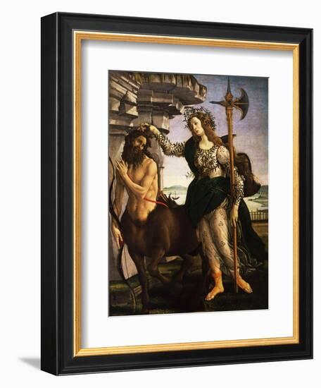 Pallas or Minerva and the Centaur c.1480-Sandro Botticelli-Framed Giclee Print