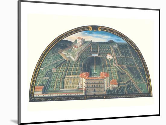 Pallazzo Pitti e Belvedere-Giusto Utens-Mounted Premium Giclee Print