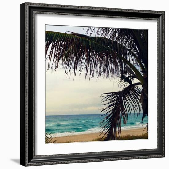 Palm and Beach-Lisa Hill Saghini-Framed Photographic Print