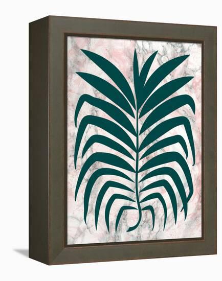 Palm and Marble-null-Framed Stretched Canvas