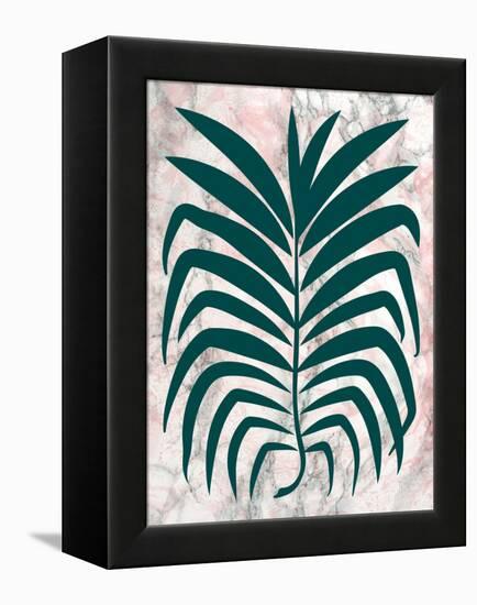 Palm and Marble-null-Framed Stretched Canvas