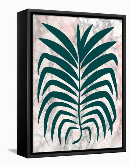 Palm and Marble-null-Framed Stretched Canvas