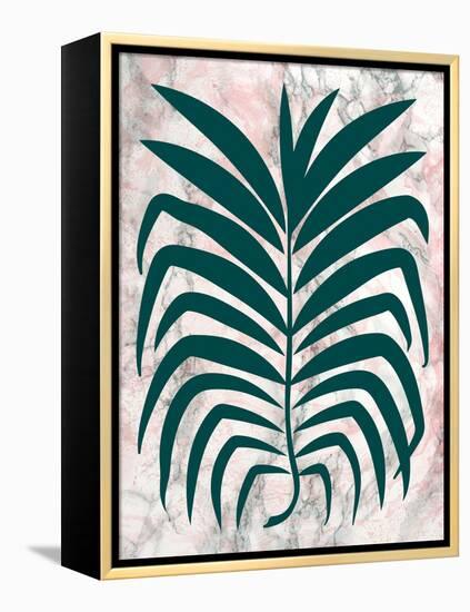 Palm and Marble-null-Framed Stretched Canvas