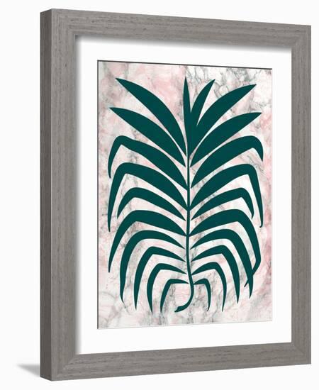 Palm and Marble-null-Framed Art Print