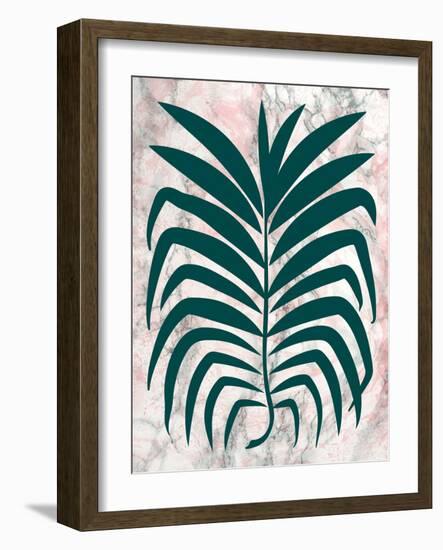 Palm and Marble-null-Framed Art Print