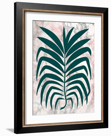 Palm and Marble-null-Framed Art Print