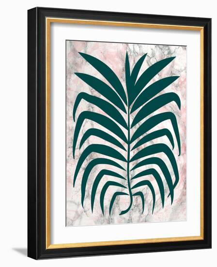 Palm and Marble-null-Framed Art Print