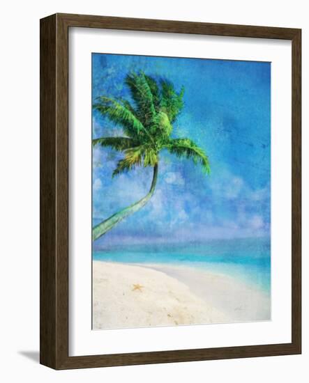 Palm Beach and Starfish-Ken Roko-Framed Art Print